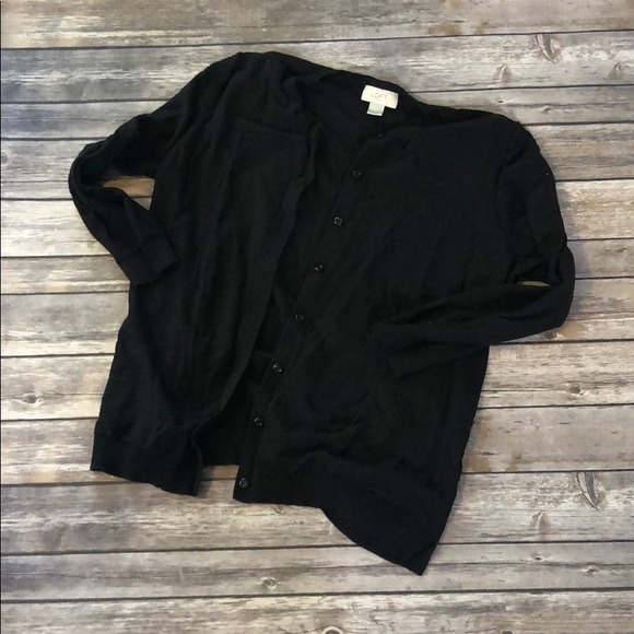 LOFT Sweaters - Black button cardigan. Worn once. Fits like a M.